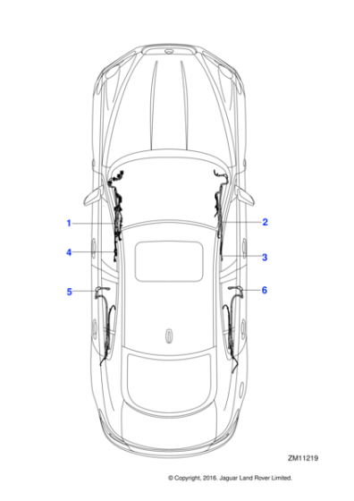 C2Z7872 - Jaguar Passenger door harness