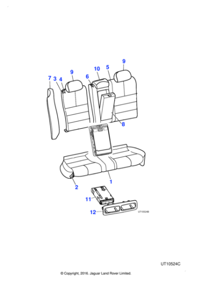 XR813600NED - Jaguar Squab bolster