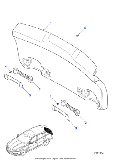 C2Z27481AMX - Jaguar Trim panel