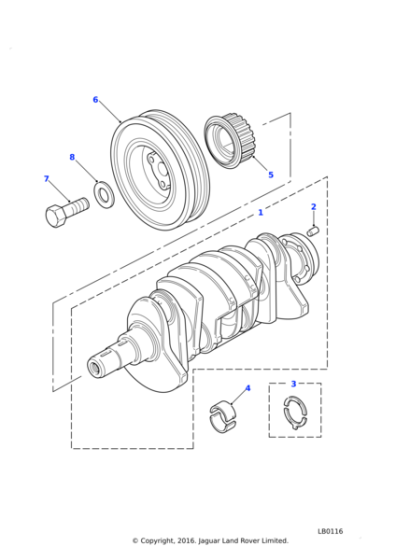 LHH100480L - Land Rover Pulley-crankshaft