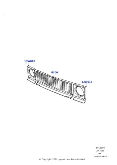 390162 - Land Rover Grille - Radiator