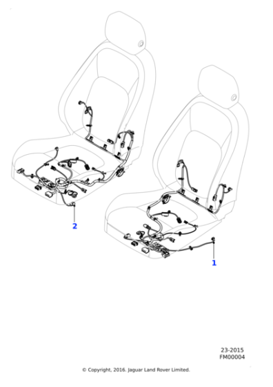 T2H12081 - Jaguar Driver's seat harness