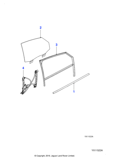 C2D31420 - Jaguar Window regulator