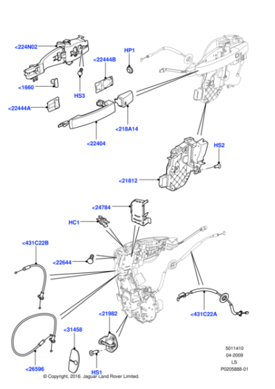 LR091525 - Land Rover Latch