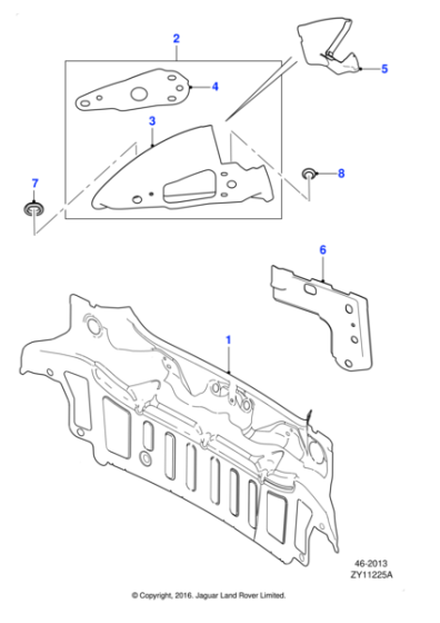 C2Z27171 - Jaguar Bumper mounting reinforcement