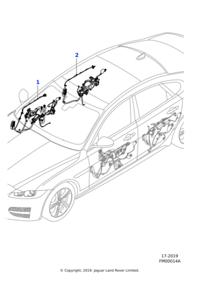 T2H28480 - Jaguar Driver's door harness