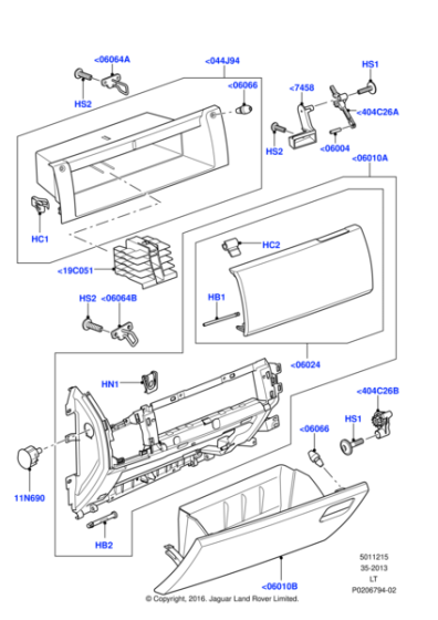 LR014990 - Land Rover Door - Stowage Box