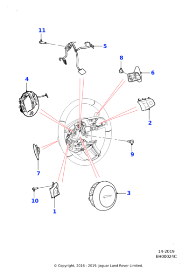 T2H29924PVJ - Jaguar Airbag module