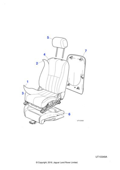 XR836791LEG - Jaguar Headrest