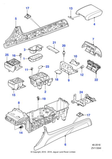 C2Z26108NED - Jaguar Console panel