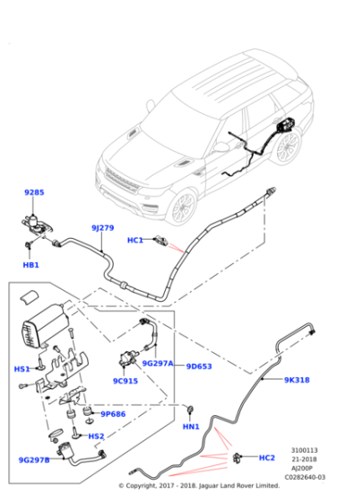 LR101028 - Land Rover Tube - Fuel Vapour