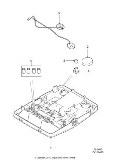 C2Z18358LHJ - Jaguar Roof console