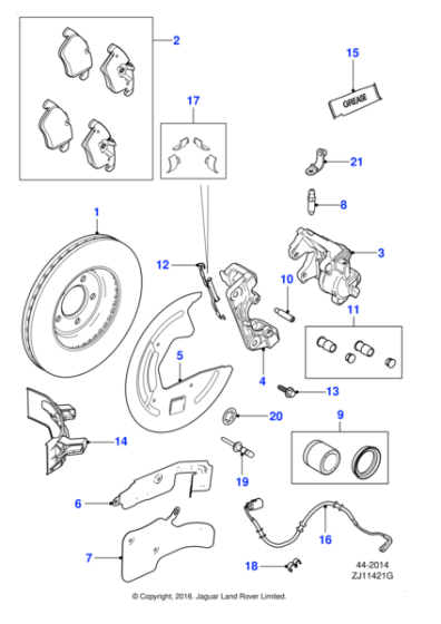 C2Z7844 - Jaguar Anchor bracket