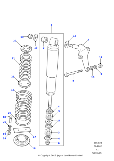 STC3771 - Land Rover Damper assembly rear