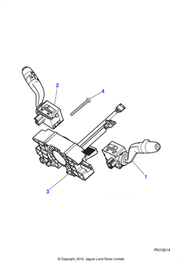 C2D51510 - Jaguar Windscreen wash/wiper switch