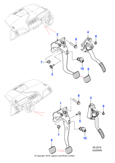 T4K12941 - Jaguar Brake pedal