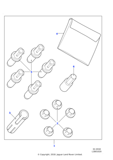 RRJ100120 - Land Rover Cover-wheel nut