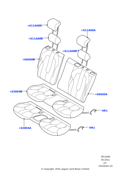 LR026821 - Land Rover Head Rest