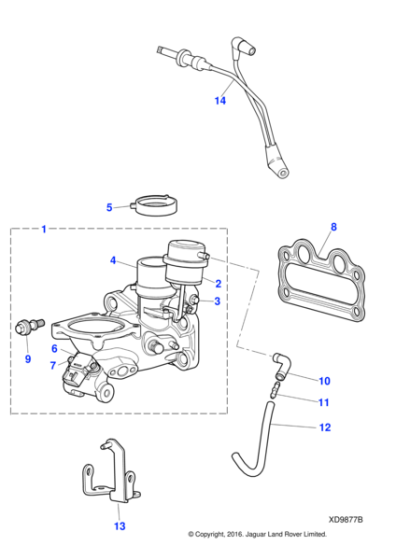 AJ82756 - Jaguar Water bypass hose