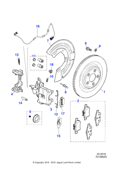 C2P17595 - Jaguar Brake pad kit