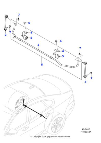 T2H32439 - Jaguar Anti roll bar bracket