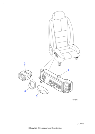 XR838124LHJ - Jaguar Seat adjustment switch