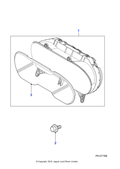 C2Z12298 - Jaguar Major instrument pack