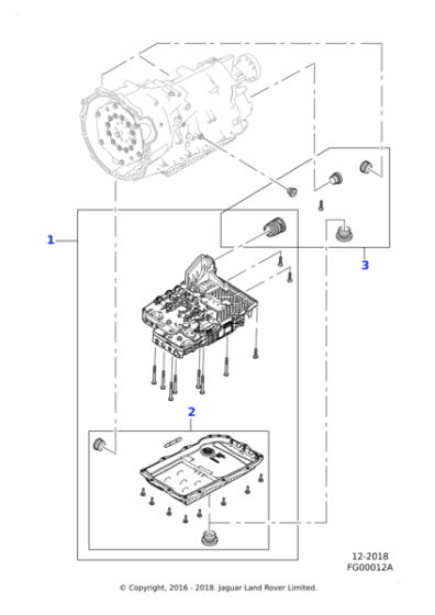 T2H35032 - Jaguar Transmission control module & valve assembly