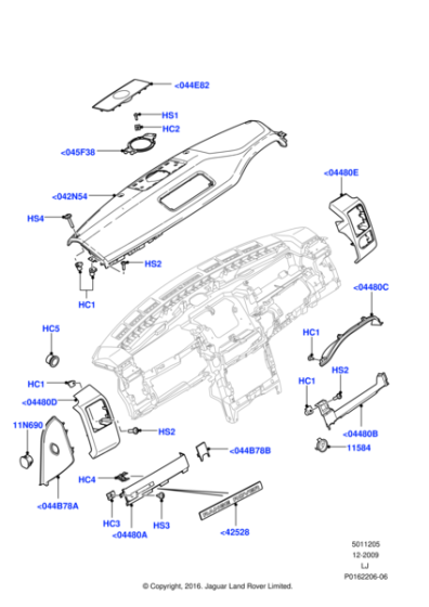 FAG500500LZL - Land Rover Moulding - Instrument Panel