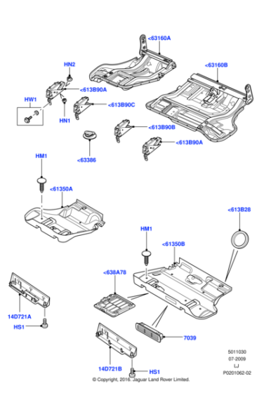 LR018185 - Land Rover Frame And Spring