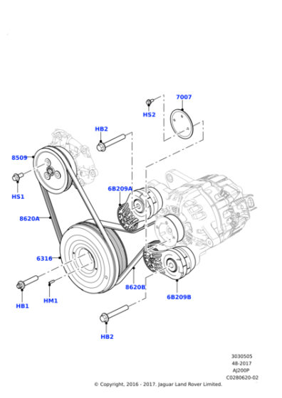 LR100981 - Land Rover Pulley - Crankshaft - With Damper