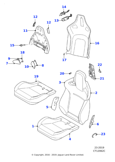 T2R22038YPL - Jaguar Squab cover