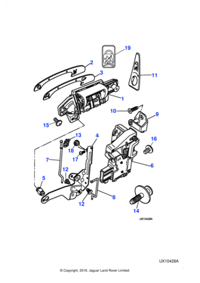 XR814223 - Jaguar Door latch