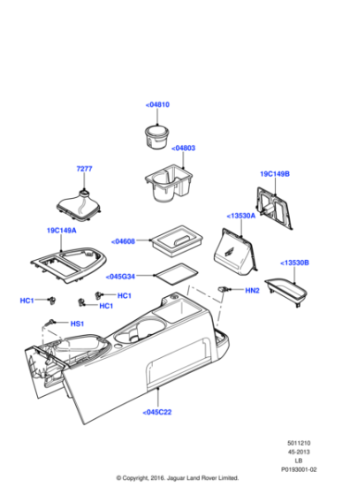 LR014453 - Land Rover Console