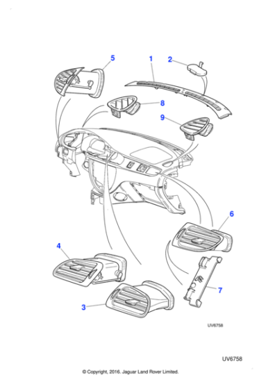 XR814331 - Jaguar Centre vent