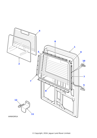 333032 - Land Rover Retainer-rear door