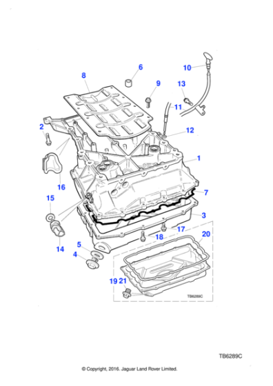 NCA1750CB - Jaguar Oil sump body