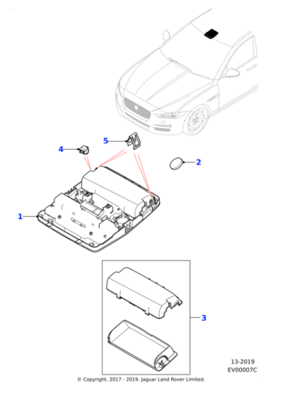 T2H20568PVJ - Jaguar Roof console