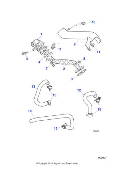 AJ88559 - Jaguar Exhaust gas recirculation pipe gasket