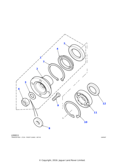 IEC100020 - Land Rover Flange assembly-front output