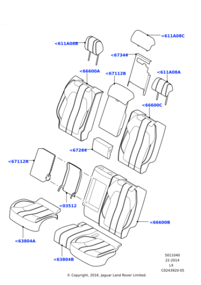 LR063025 - Land Rover Head Rest