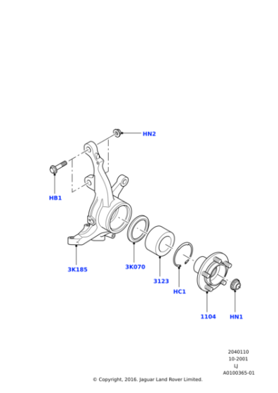 RUB000161 - Land Rover Knuckle - Front Wheel