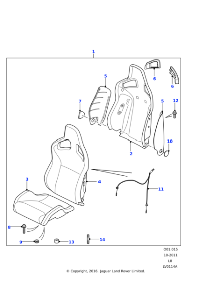 LR018285 - Land Rover Back - Seat