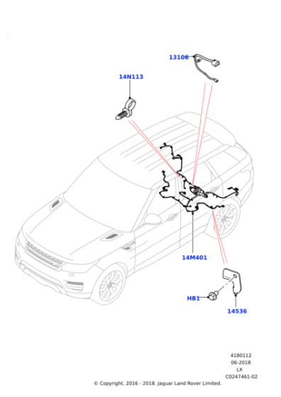 LR124980 - Land Rover Wire