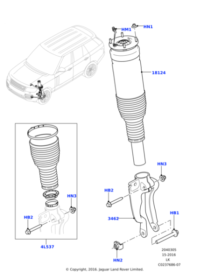 LR079515 - Land Rover Shock Absorber