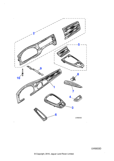 XR843582 - Jaguar Door veneer panel