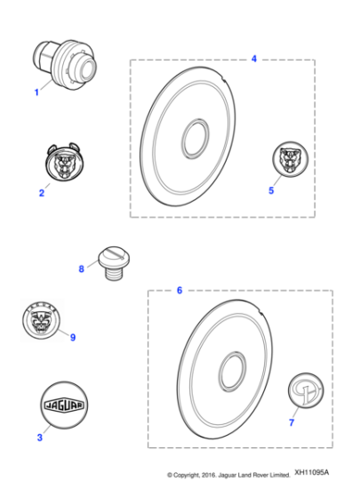 C2C12604 - Jaguar Hub cap