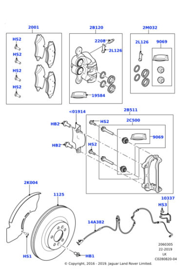 LR122455 - Land Rover Wire - Brake Pad Wear Warning