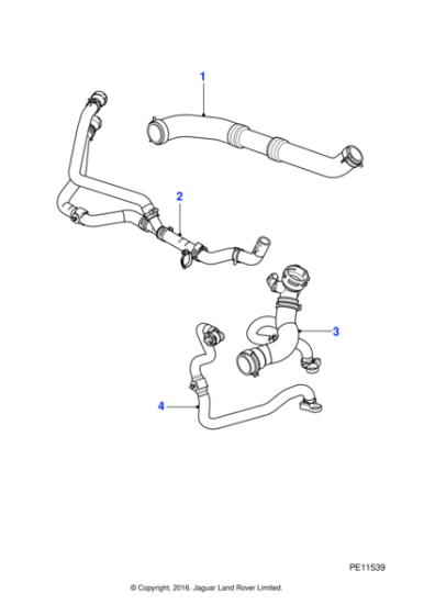 C2P24831 - Jaguar Coolant return hose