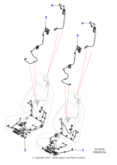 T2H18892 - Jaguar Driver's seat harness